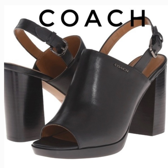 Coach Shoes - Coach sling back open toe heels sz 7
